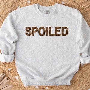Sudadera personalizable con letras estampadas de alta gama | Patrón elegante | Sudadera con mensaje personalizado | Regalo personalizable