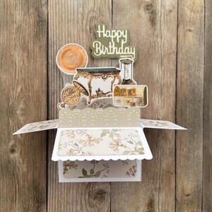 3D Box Pop-Up Vintage Geburtstagskarte l Du bist nicht alt, du bist Vintage Thema l Antike Liebhaber Geburtstagskarte l Meilenstein Geburtstag