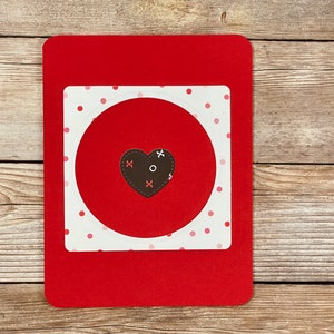 Valentinstag Karte l Herzen l Polka Dots l XOXO l Hugs and Kisses l Pink Weiß Rot Schwarz l Einzigartig l Kostenloser Versand in die USA