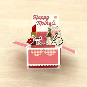 3D Box Pop Up Muttertag l Glam Mom l Makeup Lover l Lippenstift Auge Wimpern Parfüm l Alles Gute zum Muttertag