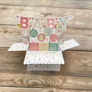Boîte 3D Pop Up Carte de naissance non sexiste l Baby Shower l Félicitations en attendant l'expédition l Livraison gratuite aux États-Unis