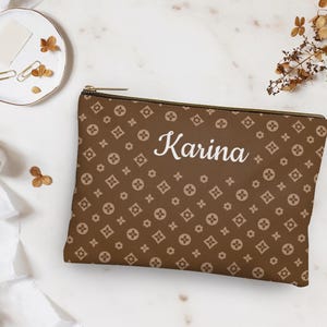 Bolsas de maquiagem com estampa personalizada l Grande e pequena l Bolsa de maquiagem com estampa l Presente para festa de casamento l Presente para despedida de solteira l Dia dos Namorados