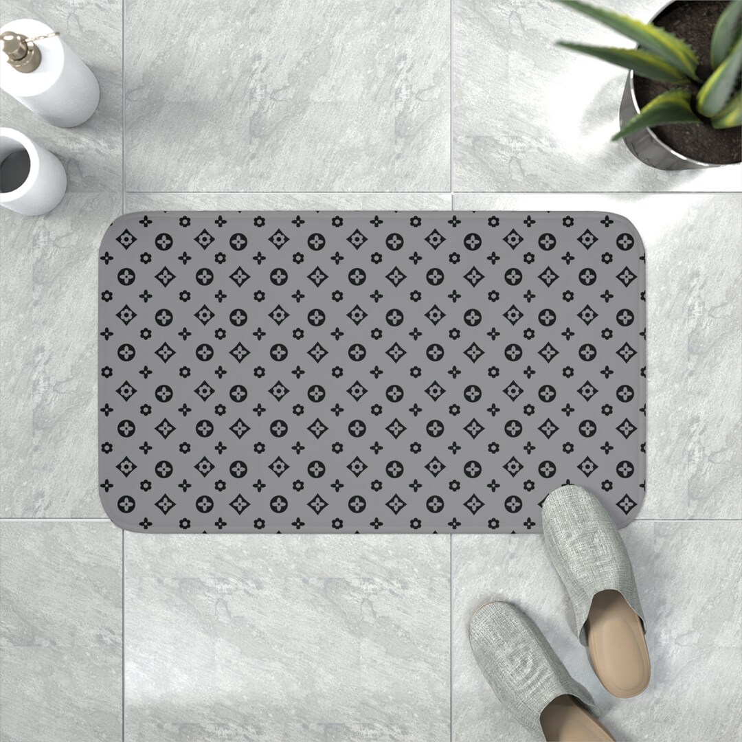 Personalized Chic Print Memory Foam Bath Mat, Custom Print Bath Mat ...