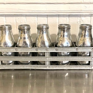 Fabriqué à la main, Ensemble de 4 bouteilles de lait fini fini en cuir et en carton en bois faux-cuir