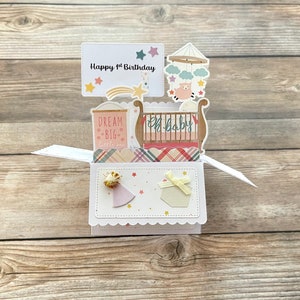 3D Box Pop Up Baby Geburtstagskarte l Kinderzimmer Thema l Dream Big Little One l Krippe Mobile Party Hut Geschenk l Kostenloser Versand in die USA