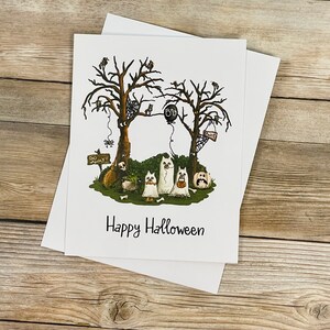 Ensemble de carte de Noël estampé à la main, 6 cartes, rouge et vert, Timbre de Noël, blanc