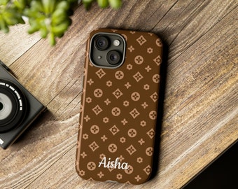 Étui de téléphone personnalisable de style luxueux imprimé, Étui de téléphone personnalisé chic, Étui de protection de téléphone