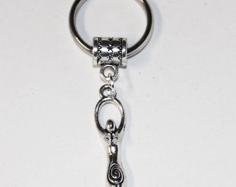 Argent lunaire déesse clé chaîne porte-clés clé porte clé Fob KC-PGH010