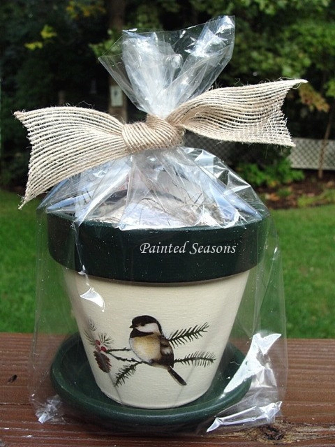 Chickadee Flower Pot and Seeds Gift Set Etsy