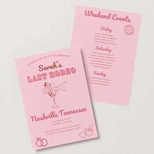 Junggesellinnenabschied mit Cowgirl, einladen zum Hochzeitstag und Hochzeitstag