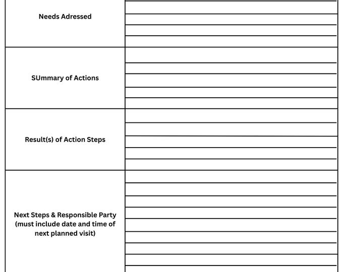 Case Management Progress Note - Etsy