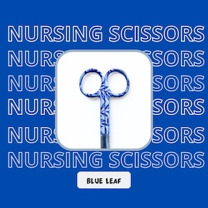 Leaf pattern | Nursing Scissors | Vet Nurse | Medical Bandage Dressing | Funky Design | Human Medicine |