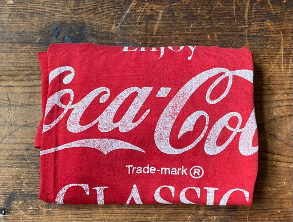 Vintage 1970’s Coca Cola Red T-Shirt - Red White … - image 6