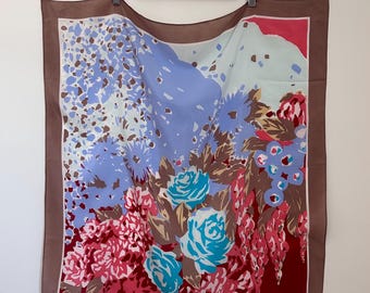 Foulard Vintage Honey En Soie 100% Multicolore - Foulard Carré Léger