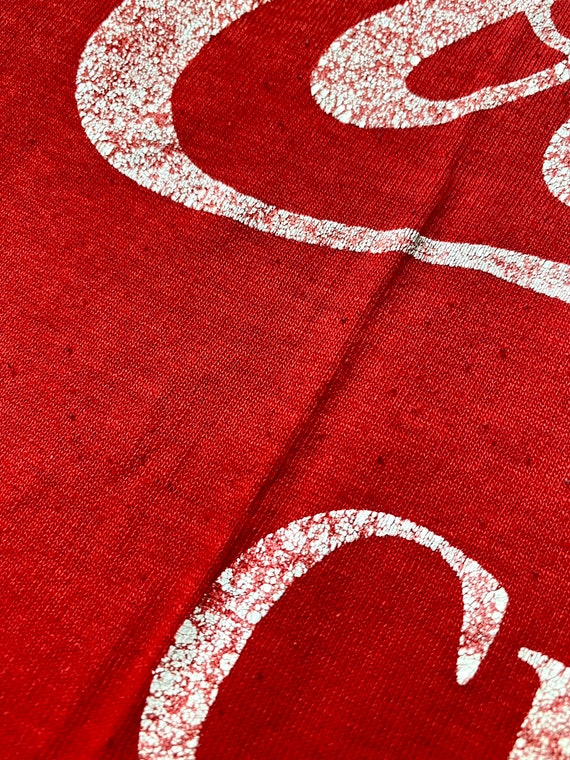 Vintage 1970’s Coca Cola Red T-Shirt - Red White … - image 9