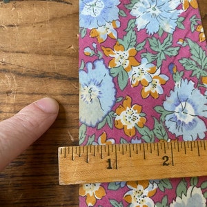 Vintage Liberty of London Cotton Neck Tie Pink Orange Periwinkle Blue Floral Necktie, Vintage Wedding, Special Tie or Gift Unique image 7