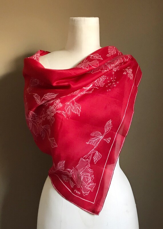 Vintage Vera Neumann Silk Patent Pending Scarf - L