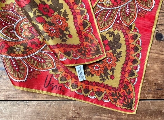 Vintage Vera Neumann Paisley Design Scarf - Brigh… - image 5