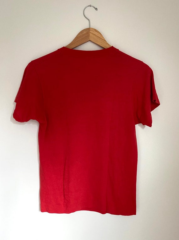 Vintage 1970’s Coca Cola Red T-Shirt - Red White … - image 3