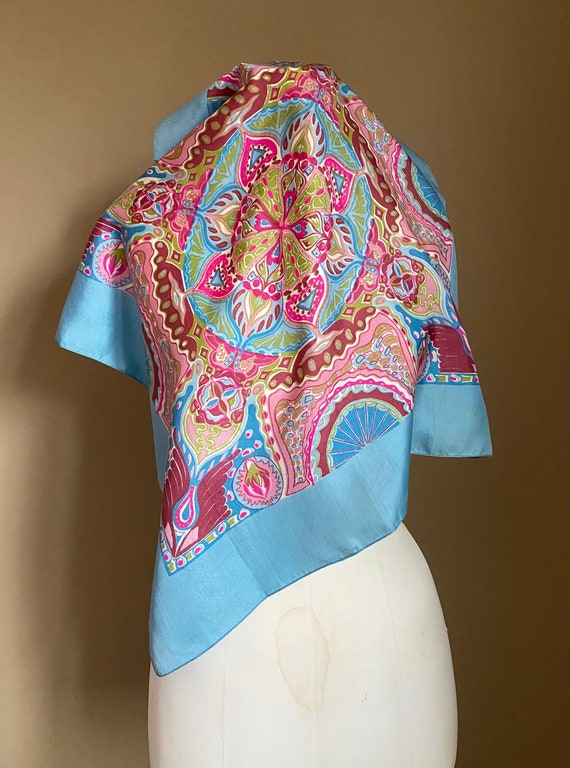 Vintage Liberty of London Silk Scarf - Bright Pai… - image 1