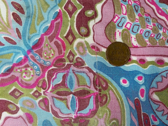 Vintage Liberty of London Silk Scarf - Bright Pai… - image 9