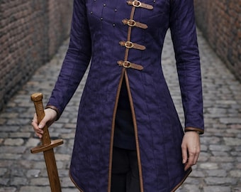 Handmade Cotton Gambeson: Medieval Padded Aketon Jacket - Renfaire Costume for Gift for Easter Day
