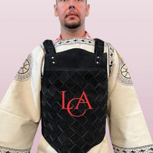 Mercenary Leather Body Armour Brown Weave Larp & Renfaire Costume, Easter Day