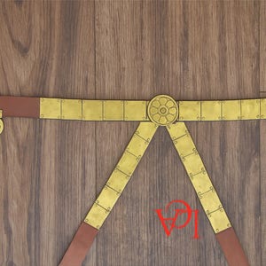 Medieval Leather Belt – Roman Cingulum Militare Cosplay with Brass Buckle Easter Day