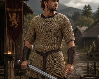Golden Sentinel Chainmail Hauberk