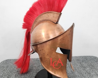 Spartan King Leonidas Helmet | 300 Movie Replica | Medieval Cosplay & LARP Helmet | Gift for Spartan Warriors