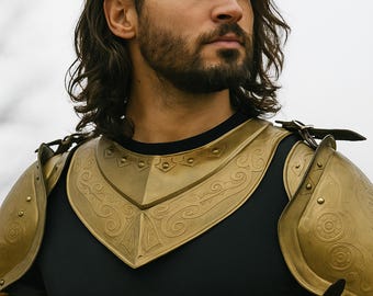 Medieval Pauldrons 18 Gauge Steel | LARP Cosplay Shoulder Armor Easter Day