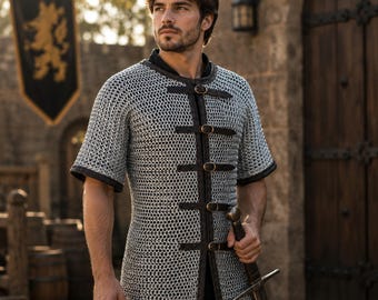 Short Sleeve Riveted Chainmail Hauberk