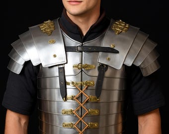 Lorica Segmentata Roman Armour | LARP Costume Brass Steel Easter Day Gift