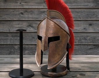Spartan King Leonidas Helmet Replica – 18 Gauge Steel Greek Warrior Armor