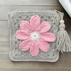 Mini carteira colorida feita à mão – porta-moedas de crochê fofo, pequena bolsa com zíper, presente fofo para ela, pequena bolsa de lã
