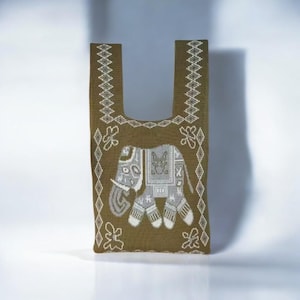 Lindo bolso de mano de elefante de ganchillo hecho a mano / Gran capacidad para estudiantes / Regalo para ella
