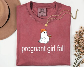Pregnant Girl Fall Shirt, Comfort Colors Maternity Tee, Autumn Pregnancy Outfit, Cute Mom-to-Be Top, Fall Baby Shower Gift