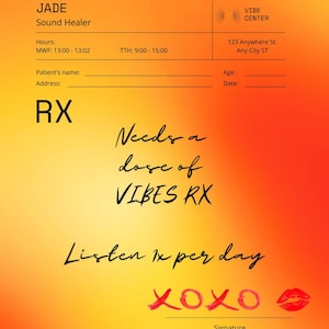 Vibe Rx™: Custom Soundbath Doses™