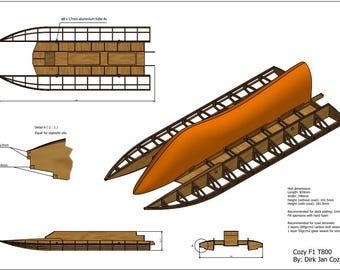F1 RC Powerboat Construction Drawing PDF