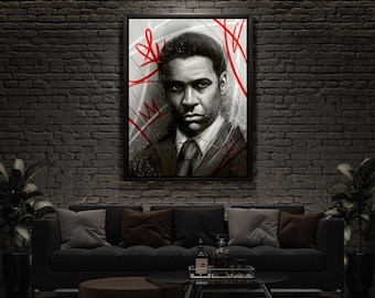 American Gangster Canvas Art Print Classic Noir Wall Decor Vintage Movie Poster