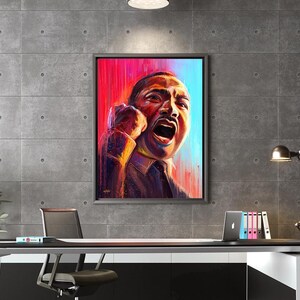 MLK Inspirational Canvas Print - Vintage Home Decor Artwork