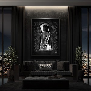 Sleutelgat canvas print moderne muurkunst decor unieke huisdecoratie