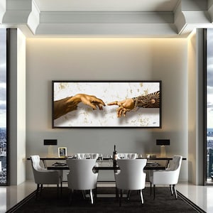 Creation of Adam Canvas Art Print - Religious Wall Decor