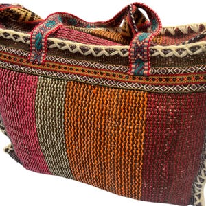 100% Wool Handmade Peruvian Shoulder Bag – Traditional Andean Design – Boho Crossbody Purse by Linlita