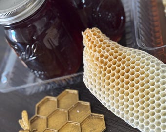 Raw Wildflower Honey: Local New Jersey Honey in Glass Mason Jar