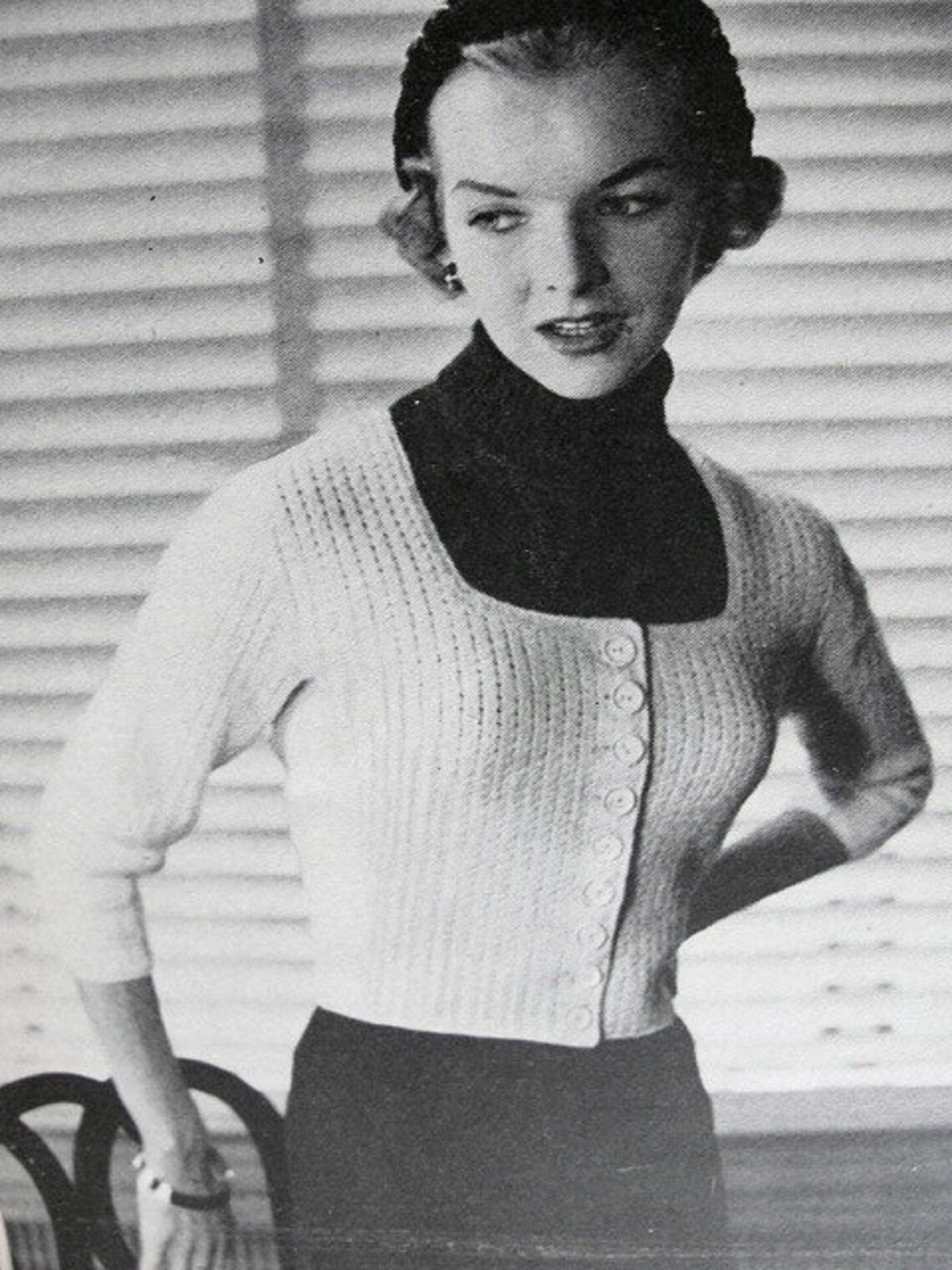 INSTANT PDF PATTERN 1950s Vintage Knitting Pattern Marilyn - Etsy