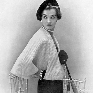 INSTANT PDF Vintage Knitting Pattern Unique Ladies Cape Jacket Shawl Sweater High Fashion Design Vintage Knit Crochet Pattern