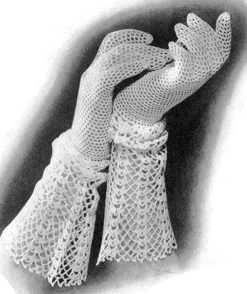 30 Best 1930s Style Crochet Patterns for Vintage-Inspired Makes 18 1930s Crocheted Lace Cuff Gloves Pattern