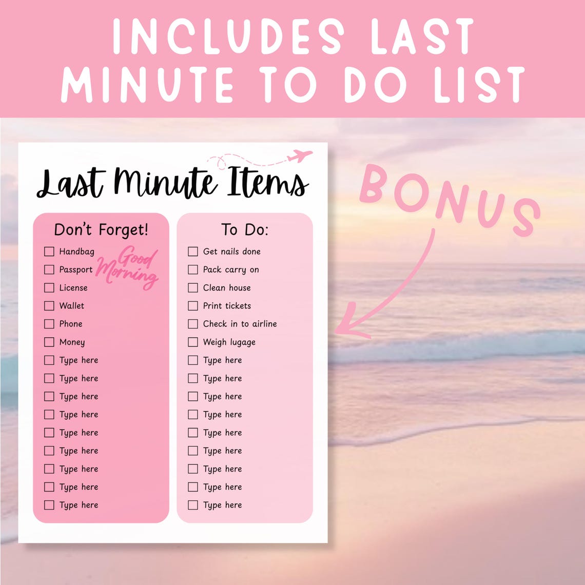 Editable Packing List | Travel Packing Checklist | Canva Printable and ...