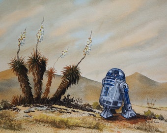 R2 desert stroll. Printed on 11 x 17 in paper.